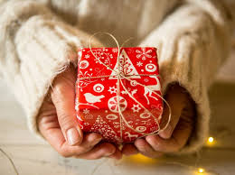 Hands holding Wrapped Gift