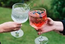 2 glasses of gin