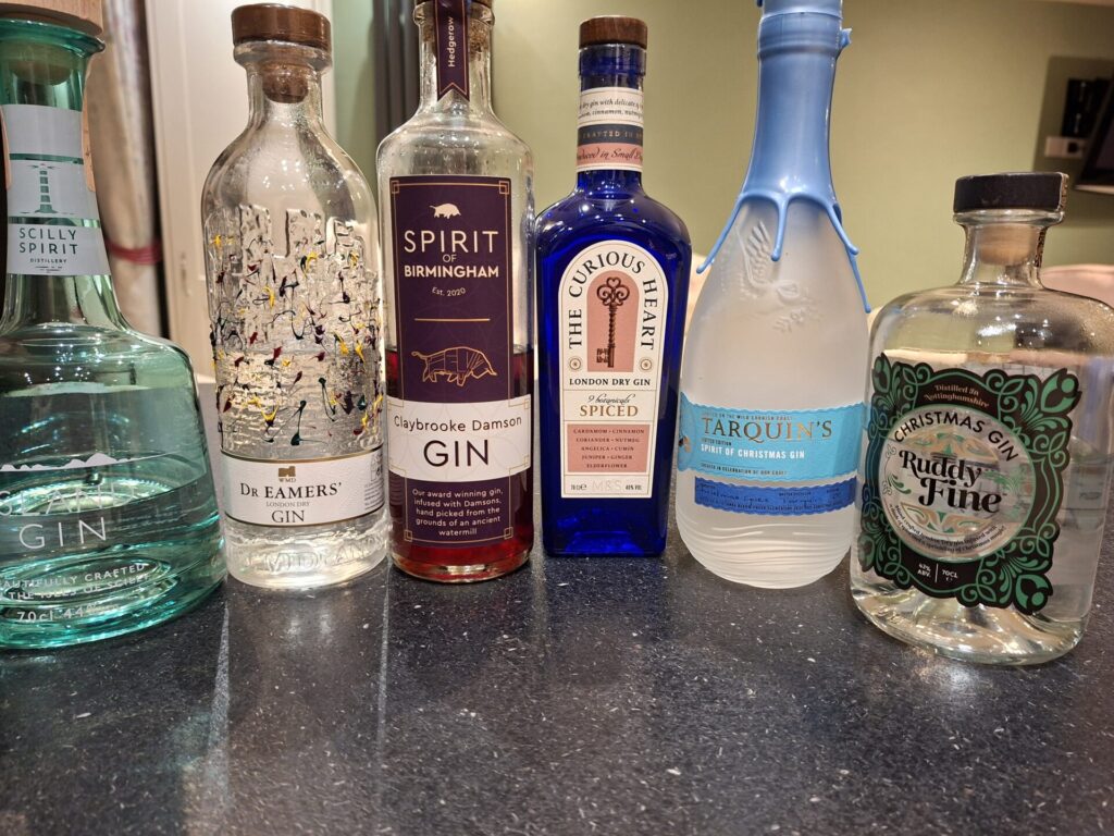 Bottles of Gins