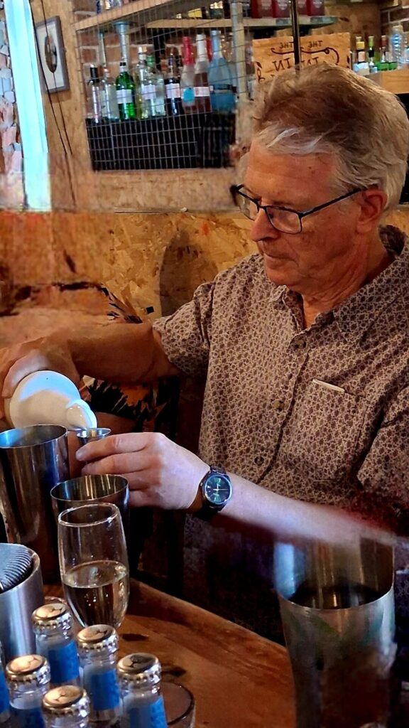 Man mixing a cocktail