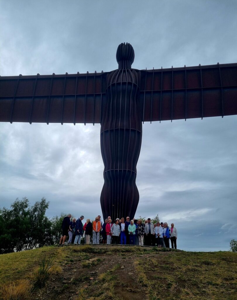 Group at Angel of the North